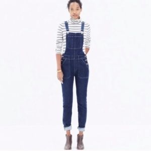 Madewell Dark Blue Judd Skinny Denim Overalls